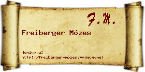 Freiberger Mózes névjegykártya