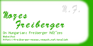 mozes freiberger business card